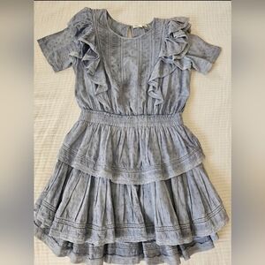 LoveShackFancy Natasha dress in Chambray Large
